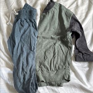 Green and Blue Loungewear Set